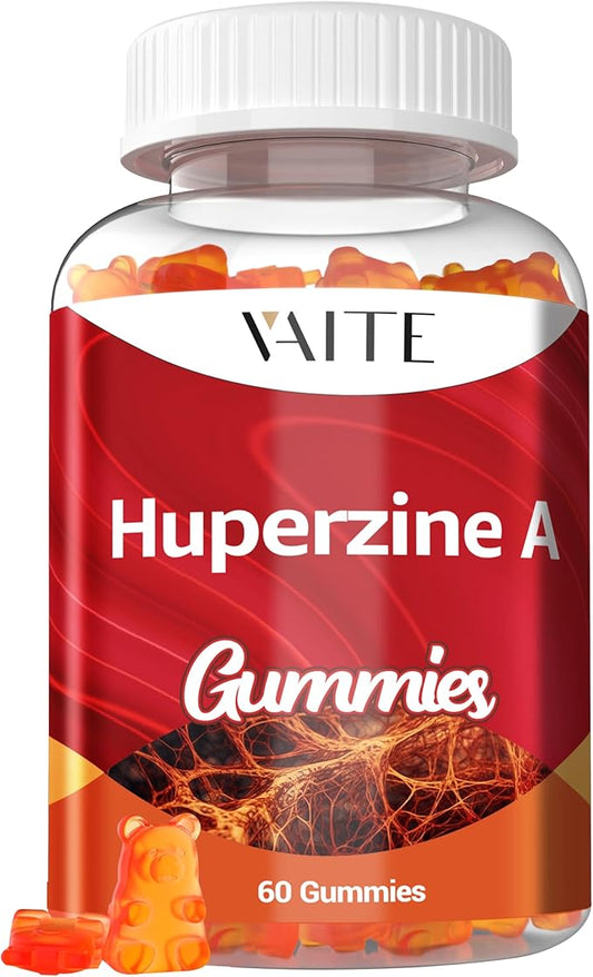 Huperzine A Supplement 200 mcg Gummies - Brain Supplements for Memory and Focus, Supports Cognitive Function & Mental Clarity - for Men, Women & Seniors - Non-GMO, Gluten-Free, 60 Vegan Chewables