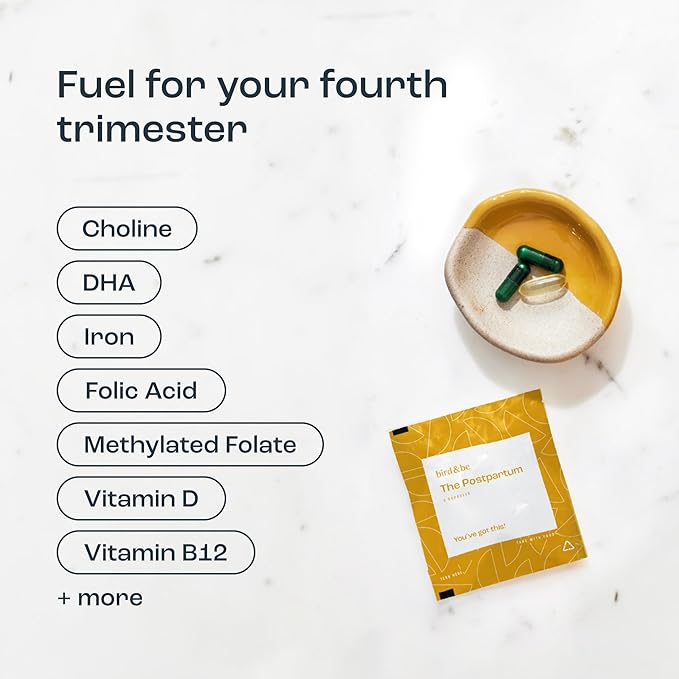 The Postpartum - Vitamins to Fuel Your Fourth Trimester - Formulated by Doctors with Nutrients to Support Hormones& Recovery - DHA (Omega-3), Iron, Choline, B12-30-Day Supply (HSA/FSA Eligible)