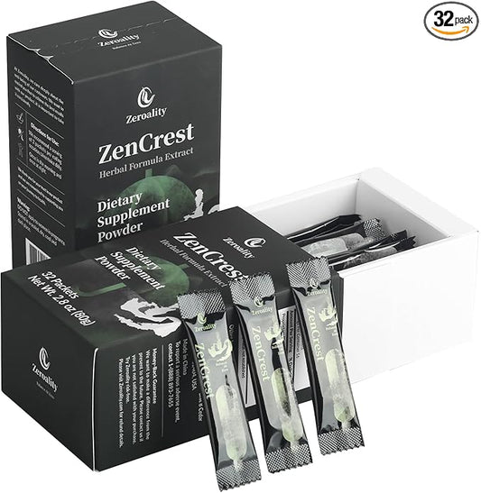 ZenCrest, Natural Herb Prostate Supplement, Traditional Chinese Herbal Formula, Promote Healthy Prostate, Promote Urogenital Function, No Side Effects, (32 Packets - 1 Box)