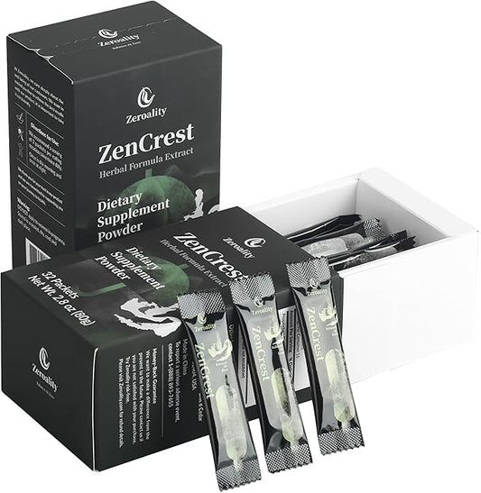 ZenCrest, Natural Herb Prostate Supplement, Traditional Chinese Herbal Formula, Promote Healthy Prostate, Promote Urogenital Function, No Side Effects, (64 Packets - 2 Boxes)