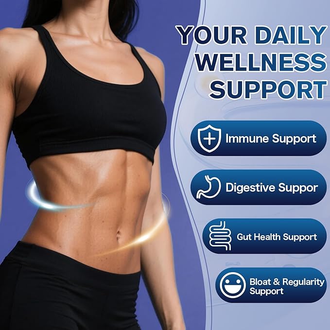 Digestive Enzymes Postbiotics Prebiotics Probiotics for Women & Men, 200 Billion CFU 36 Probiotic Strains + Psyllium Husk - Supports Gut, Digestive, Vegan, 60 Days