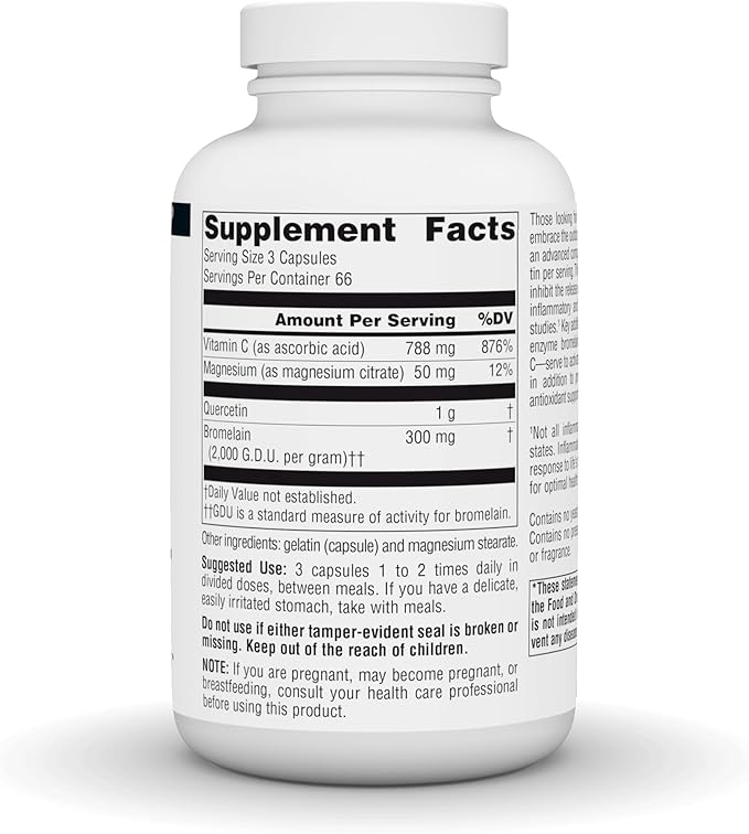Source Naturals Activated Quercetin, Bioflavanoid Complex, for Seasonal & Immune Support* - 200 Capsules