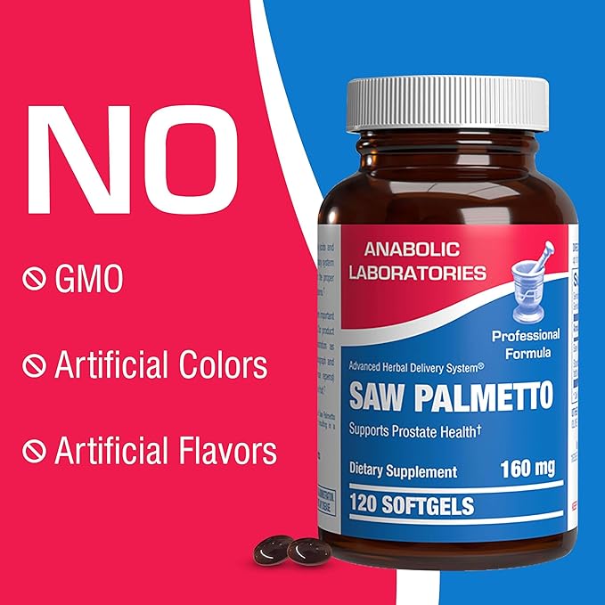 High Absorption Saw Palmetto for Men - Herbal Urinary and Prostate Health Supplement for Men with Saw Palmetto Extract - Non-GMO & Made in The USA in cGMP Facilities - Up to 120 Servings