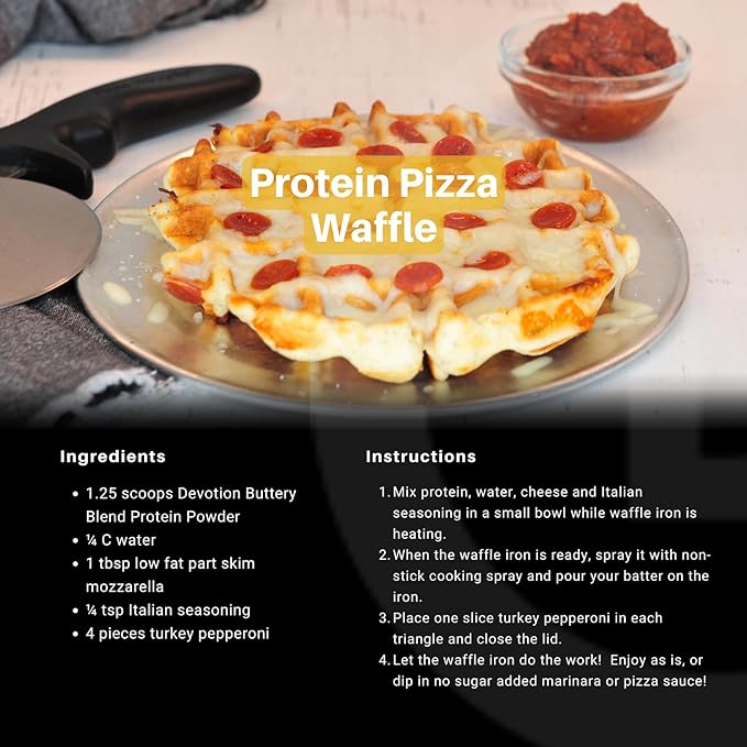 Devotion Nutrition Protein Powder Blend | Gluten Free, Keto Friendly, No Added Sugars | 1g MCT | 20g Whey & Micellar Protein | 12 Single Serving Packets (Buttery Blend)