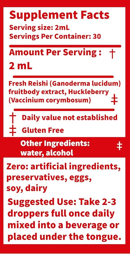 Vesper Reishi Mushroom Liquid Extract - Double Extraction with Wild Huckleberries for Relaxation, Stress Relief, Immune Support, USA-Grown, for Calm & Restful Sleep – 2oz