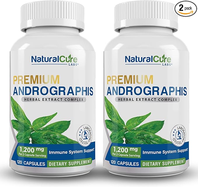 Premium Andrographis Paniculata Extract 1,200mg (100mg Andrographolides), 120 Capsules, Non-GMO, Vegan, Gluten Free
