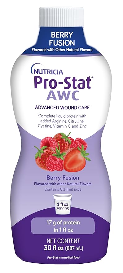 Pro-Stat Advanced Wound Care (AWC), Concentrated Liquid Protein Medical Food - Berry Fusion Flavor, 30 Fl Oz bottle