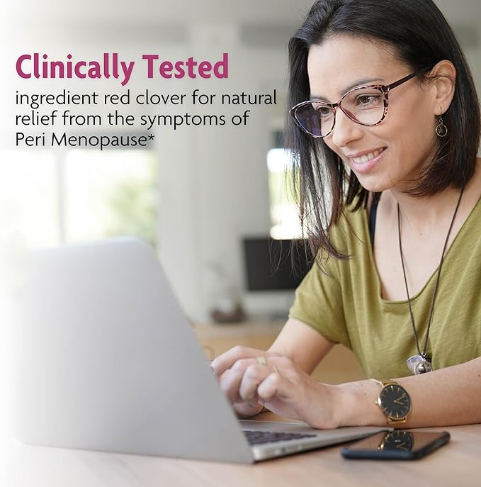 Promensil Perimenopause Supplements for Women- Red Clover Isoflavones Vitamins, Helps Support Hot Flashes, Night Sweats, Restlessness, Contains Biotin & Vitamin D- 30 Tablet Count, Pack of 2