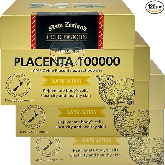 Peter and John 100 Percent Ovine Placenta 100000 100 Capsules (3)