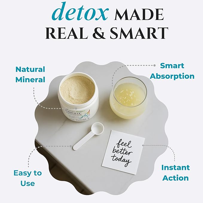 Sorbolit Zeolite Detox Powder - 1 lb Clinoptilolite Zeolite Powder Sorbolit- 1-2 µm for Cellular Detox - 454 Days Supply