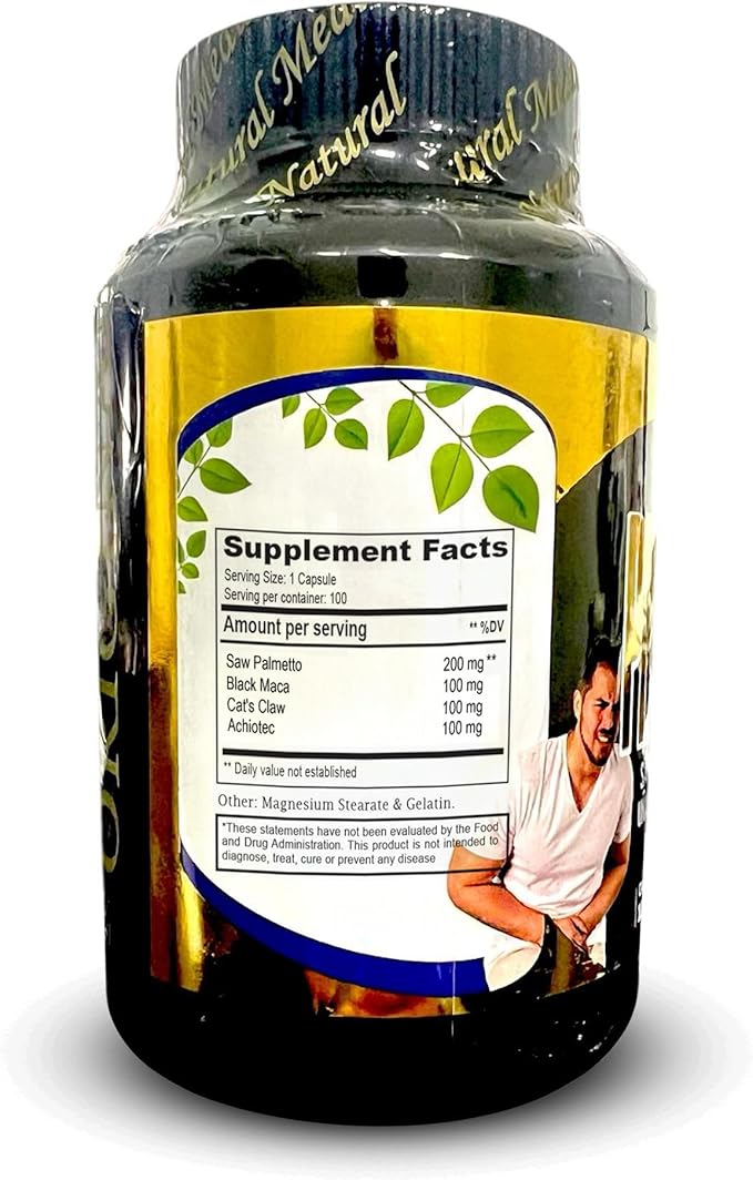 Prostazeus Complex Formula – Natural Prostate Support with Saw Palmetto, Maca Negra, Cat’s Claw & Achiote – Premium Men’s Wellness Capsules for Vitality, Balance & Energy – 100 Capsules