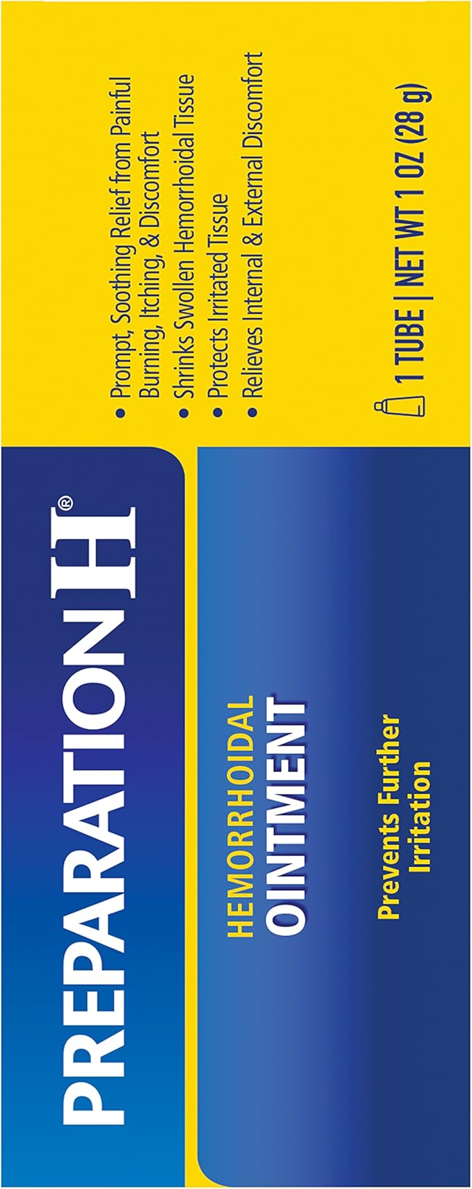 Preparation H Hemorrhoid Ointment, Itching, Burning and Discomfort Relief - 1 Oz Tube