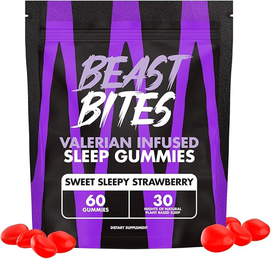 Valerian Infused Sleep & Nighttime Recovery Gummies - NSF Certified for Sport - 30 Servings