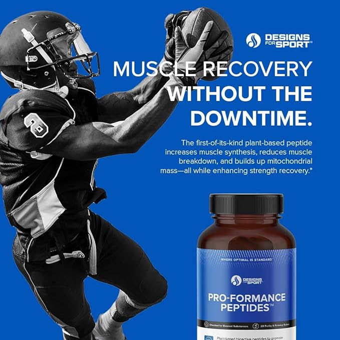Pro-Formance Peptides - Supports Muscle Growth & Recovery* - Athlete Formula to Support Peak Performance* - NSF Certified for Sport - 120 Vegetarian Capsules