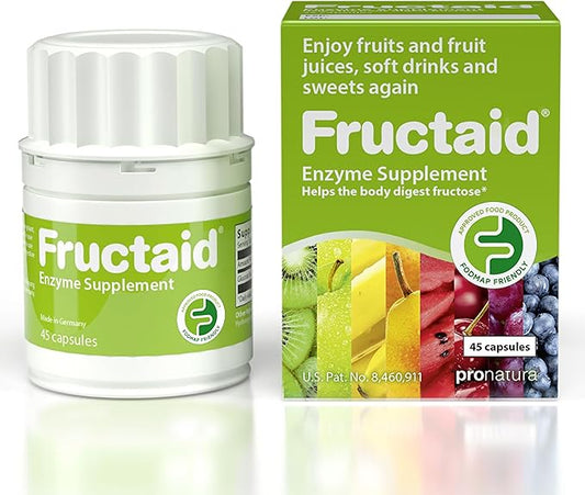 Enzyme Supplement – 45 Capsules, so That You can Enjoy Fruits, Fruit Juices, Soft Drinks, and Sweets Again, Dietary Supplement, Gluten-Free, Lactose-Free