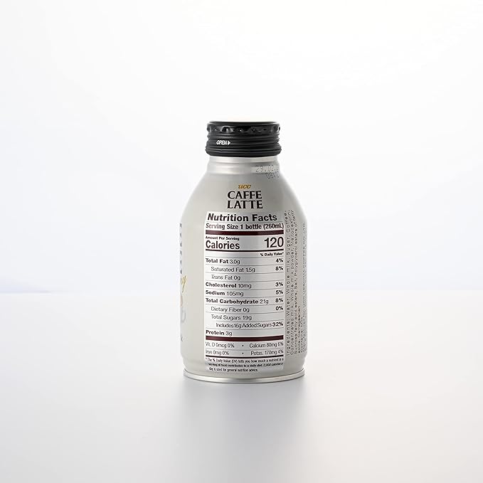 UCC Ready to Drink Caffe Latte, 8.79 FL OZ (Pack of 24), Delicious, Rich and Creamy, Convenient Bottled Coffee Drinks For On-the-Go, Imported from Japan