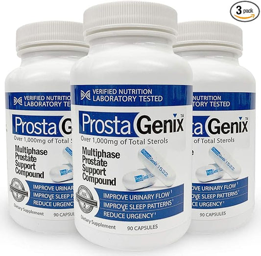 Multiphase Prostate Supplement Capsule -3 Bottles- Featured on Larry King Investigative TV Show - Over 1 Million Sold - End Nighttime Bathroom Trips, Urgency, Frequent Urination.