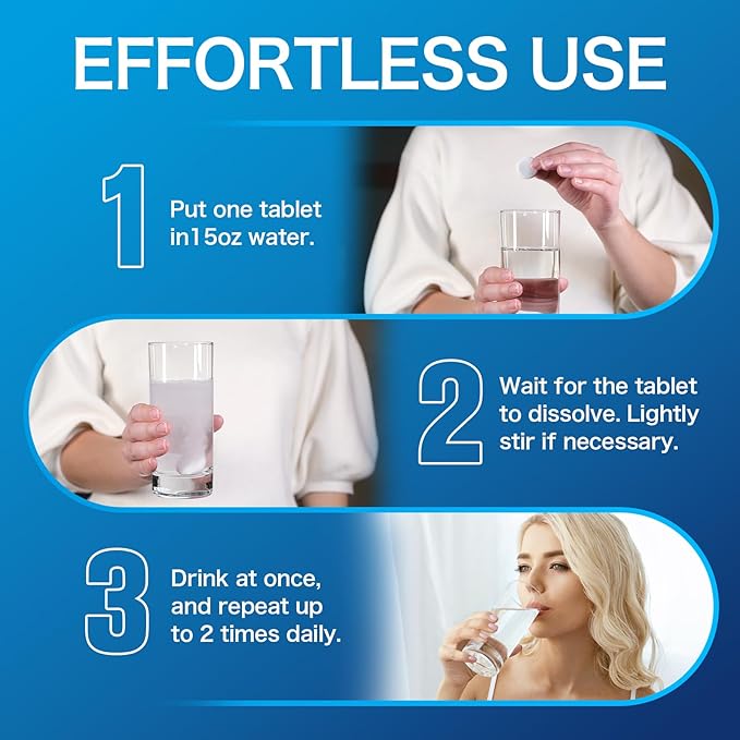 Hydrogen Water Tablets, Hydrogen Tablets for Drinking Water 150 Count-H2 Molecular Hydrogen with Magnesium, Dietary Supplement for Brain Health & Cognitive Function, Non-GMO