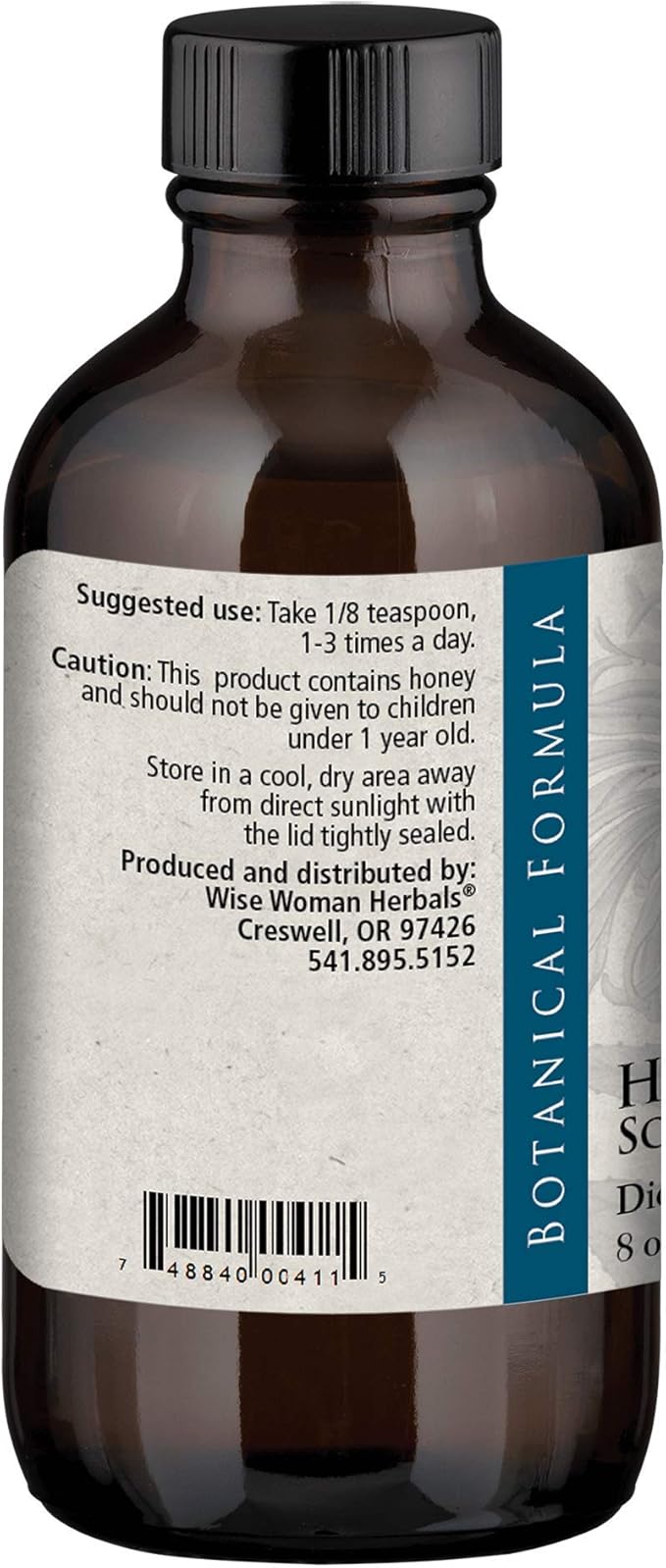 Wise Woman Herbals Hawthorn Berry Solid Extract 4:1, Alcohol-Free Extra Strength, Promotes Healthy Circulation, Antioxidant Protection, Herbal Cardiovascular Support, 8 Fl Oz