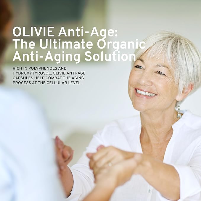 Organic Antioxidant Polyphenols Rich Olive Leaf Extract Supplement Capsules Olivie | Hydroxytyrosol Oleuropein Anti Aging Supplement | 40 Capsules