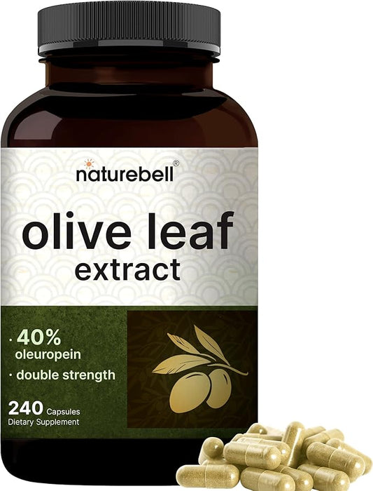 Olive Leaf Extract 30000mg, 240 Capsules | 40% Active Oleuropein, 50:1 Herbal Equivalent – Rich in Polyphenol & Flavonoid Antioxidants for Immune & Heart Health – Non-GMO