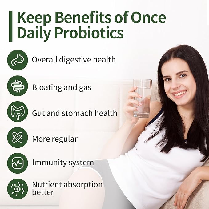Probiotics for Women & Men, 200 Billion CFU 12 Strains with 3 Organic Prebiotics and Probiotics for Digestive Health Gut, Immune, Bloating & Gas, Energy, Overall Health, Shelf Stable - 2 Month Supply