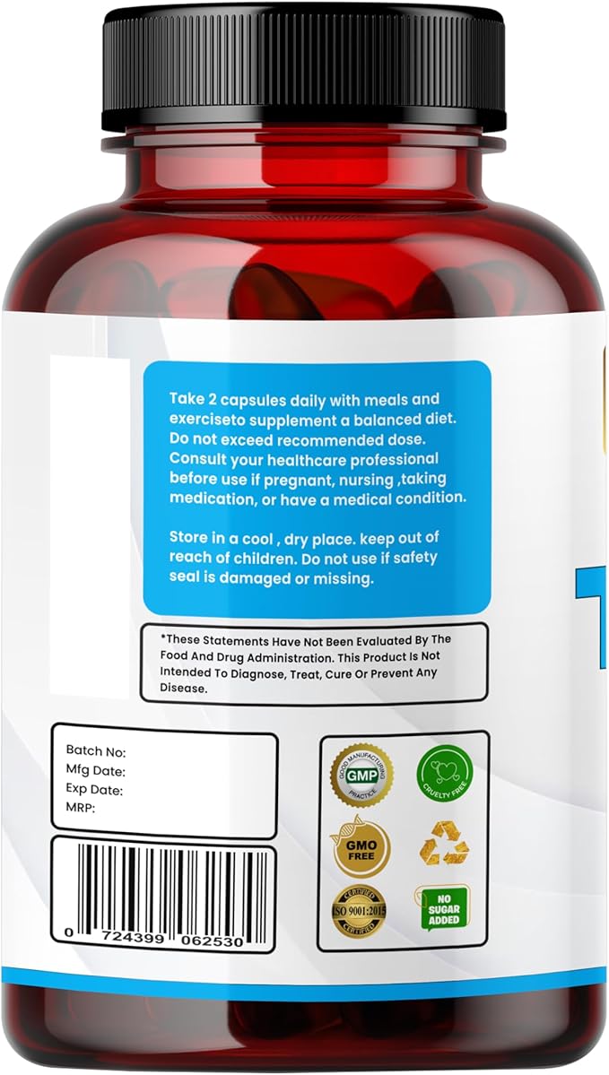 TUDCA Supplement 7in1 Complex with Milk Thistle, L-Arginine, Ashwagandha, Dandelion, Astragalus Root – 120 Capsules