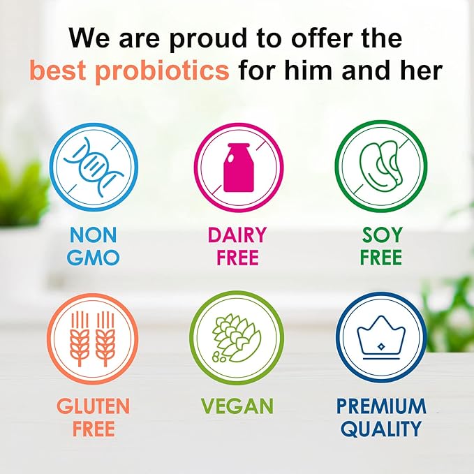 Probiotics 120 Billion CFUs 18 Strains, 3 Prebiotics & Digestive Enzymes for Men Women,Digestive & Immune Support,Shelf Stable Non-GMO 60 Capsules