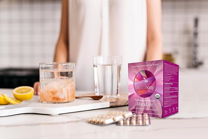 Femmenessence® MacaLife® – Clinically Proven Perimenopausal Supplement for Natural Hormone Balance, Symptom Relief, Heart & Mood Support, Without Added Hormones (240 Capsules, 120 Day Supply)