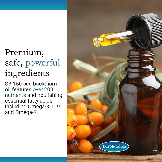 EuroMedica ProHydra-7 - Dietary Supplement with Essential Fatty Acids - Nutritional Supplement to Support Skin Health with Sea Buckthorn, Berry Pulp & Seed Oil - 60 Softgels