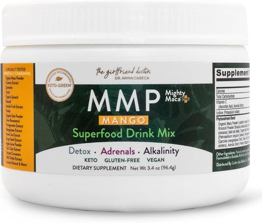 Mighty Maca Plus Mango by Dr. Anna Cabeca – Superfood Greens Powder for Daily Energy & Vitality – Sugar-Free, Vegan, Alkaline, 30-Day Supply