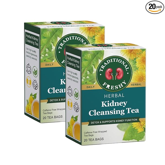 Healthy Organic Kidney Cleansing Tea，Herbal Kidney Cleansing Tea，20 Bags/Box (2BOX)