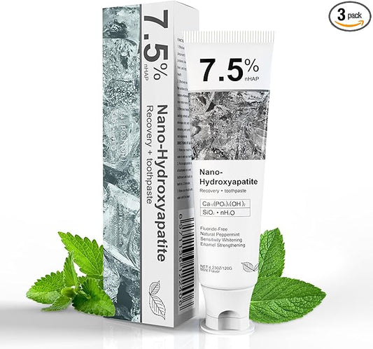 Hydroxyapatite Toothpaste for Advanced Enamel Protection, Fluoride-Free Nano Hydroxyapatite Toothpaste, Gentle and Effective Formula, Fresh Breath, Suitable for Sensitive Teeth 1 Pack