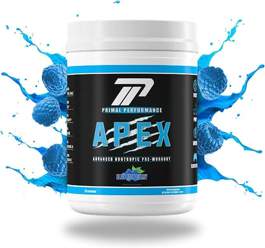 Primal Performance Apex Energy & Focus Nootropics Drink Mix | Wilderness Energy & Pre-Workout | 150 MG Caffeine L-Citrulline, Noolvl, AlphaGPC L-Tyrosine & More