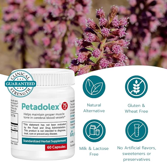 Migraine Relief - Patented Butterbur Root Extract, 75mg PA-Free Butterbur Extract in Gelatin Capsules, Ideal Real Butterbur for Migraines Solution Prevention