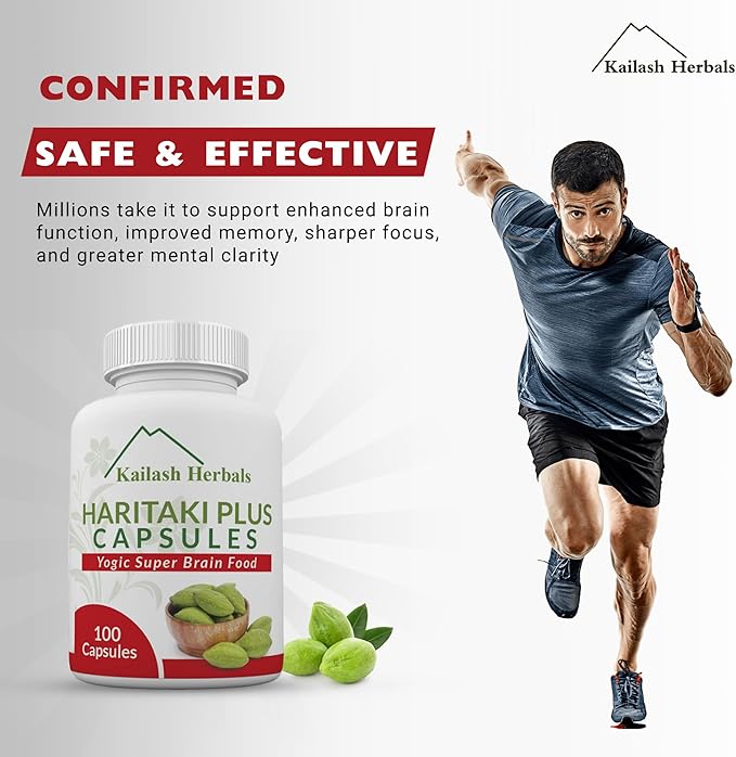 Organic Haritaki Capsules - Improves Digestion - Detoxification & Rejuvenation – Maintains Regularity - Brain Function- 100 Capsules Terminalia chebula | Vegan, Non-GMO
