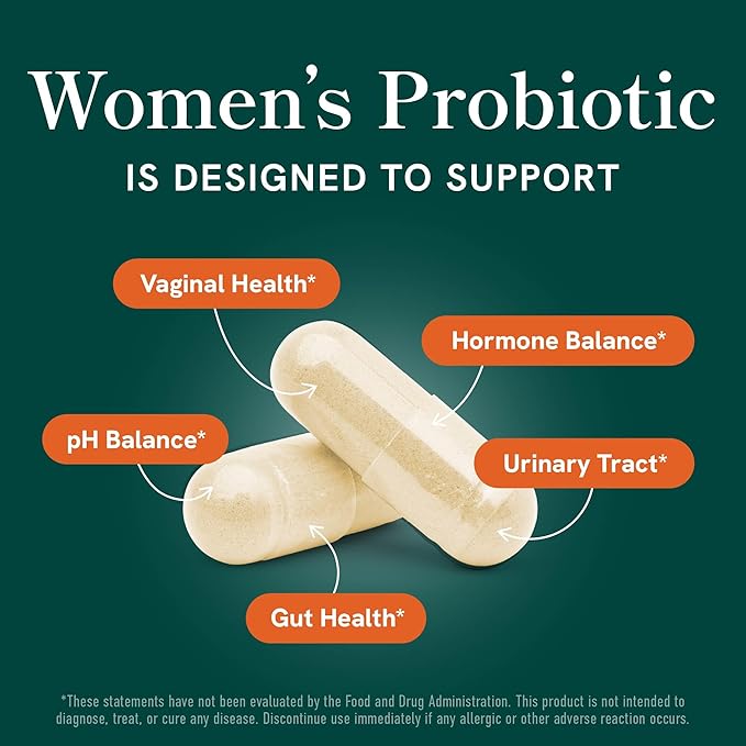 Probiotics for Women | 50 Billion CFU for Vaginal, pH Balance & Digestive Health Support | Female Probiotics with Prebiotics & Hormone Balance Blend | Shelf Stable | Vegan, Gluten-Free | 30 Ct