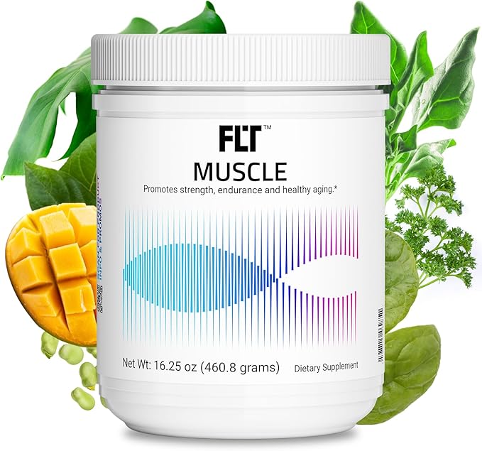 FLT Muscle Supplement with Clinically Proven Ingredients for Muscle Strength, Recovery, Endurance & Muscle Mass Maintenance - with Peptides, Creatine, Magnesium, Zinc & Electrolytes – 30 Servings
