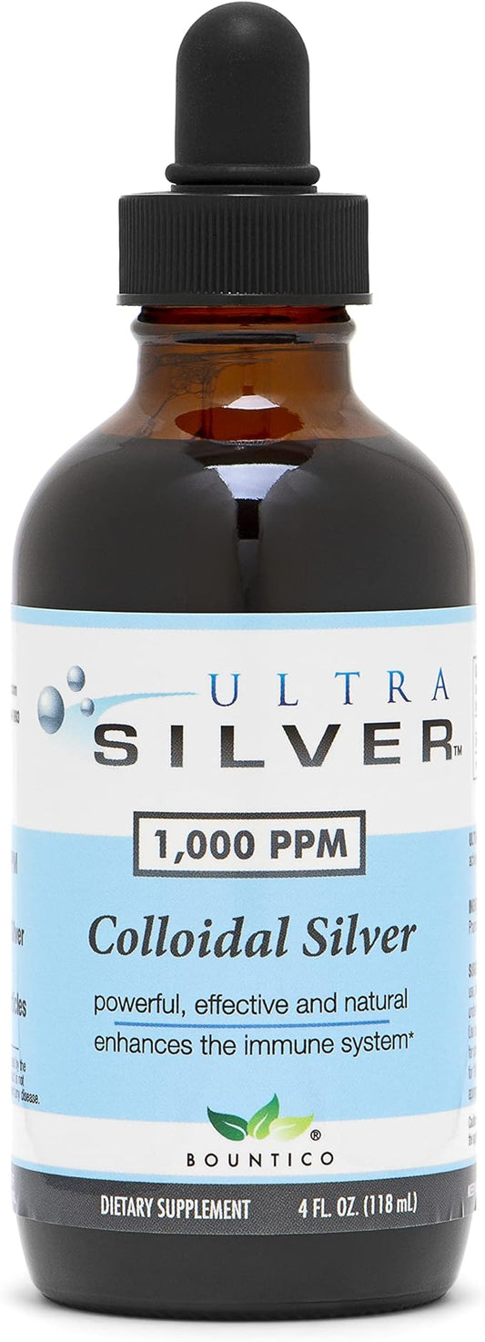 Ultra Silver® Colloidal Silver | 1,000 PPM, 4 Oz (118mL) | Mineral Supplement | True Colloidal Silver - with Dropper