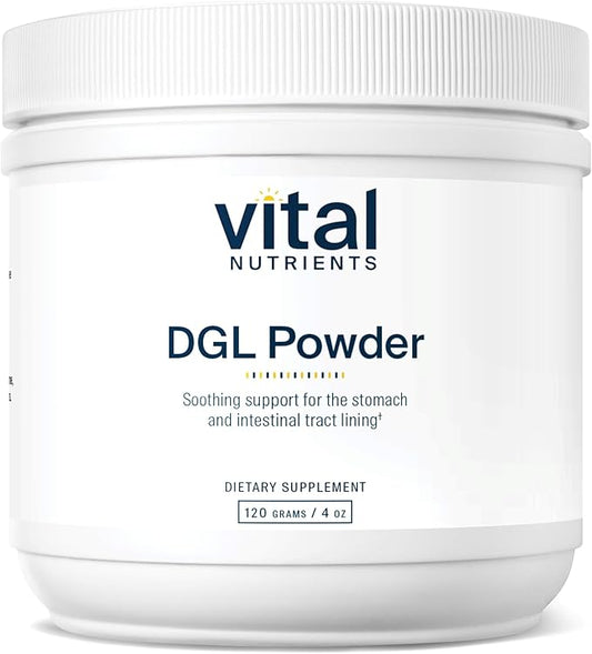 Vital Nutrients DGL Powder | Vegan DGL Licorice Root Extract to Support Healthy Stomach Lining and Digestive Tract* | Gluten, Dairy, Soy Free | Non-GMO | 120g