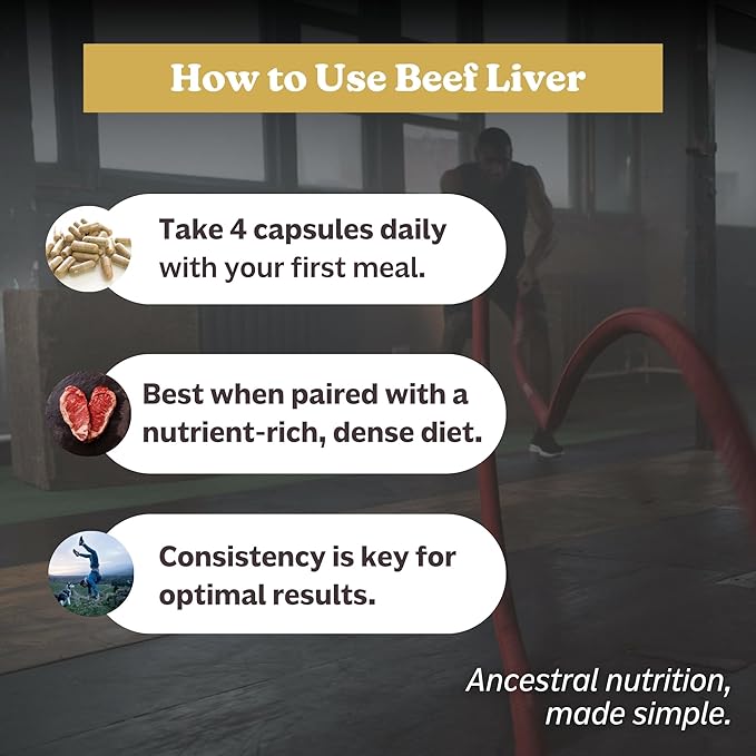 MK Supplements – Grass Fed Beef Liver 3000 mg, Freeze-Dried Beef Liver Capsules, 100% Pasture-Raised in New Zealand, 180 Liver Capsules, 45-Day Supply
