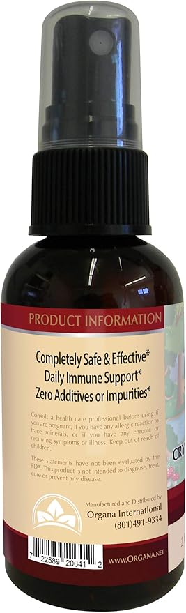 Organa Crystalline Nano Colloidal Silver Spray - 30 PPM - 2 Ounce Spray Bottle