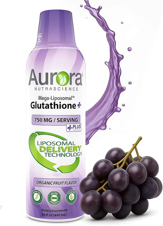 Aurora Nutrascience, Mega-Liposomal Liquid Glutathione + Vitamin C, Antioxidant, Immune System Support, 750 mg per Serving,16 fl oz (480 mL)