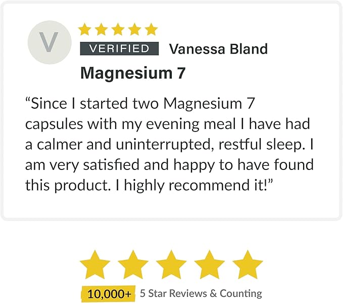 Organixx Magnesium 7 Supplement, Natural Magnesium Capsules for Sleep Support, Muscle Recovery, with Vitamin B6 and Manganese Citrate and Glycinate, Vegan, Non GMO, 180 Count (60 Capsule 3 Pack)