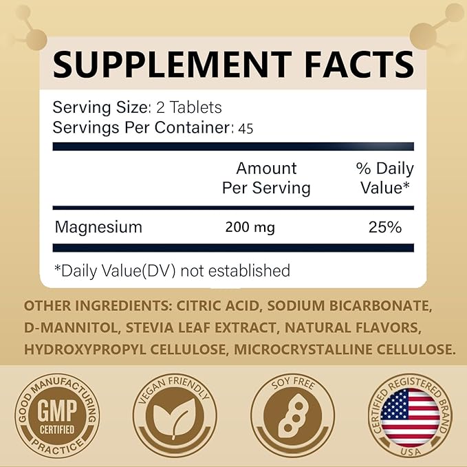 Hydrogen Tablets for Drinking Water, H2 Tabs, Brain Health & Cognitive Support, Colorless, Odorless, Slightly Sweet Taste, Dissolves Within 3 Minutes 90 Count (1)