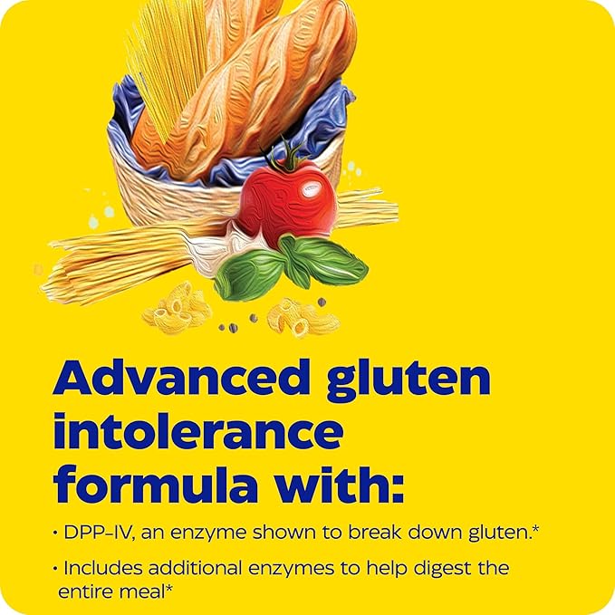 Enzymedica, GlutenEase Extra Strength, Maximum Potency Digestive Enzymes, Supports Gluten & Casein Intolerance, 60 Count