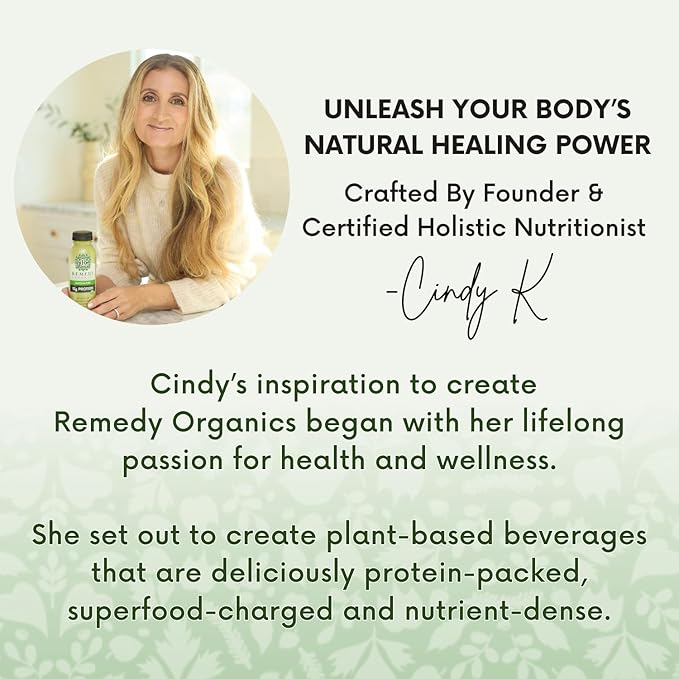 Remedy Organics Tropical Greens 12-Pack | Plant Based Protein Shakes, Ready to Drink | USDA Organic, Gluten Free, Dairy Free, Soy Free