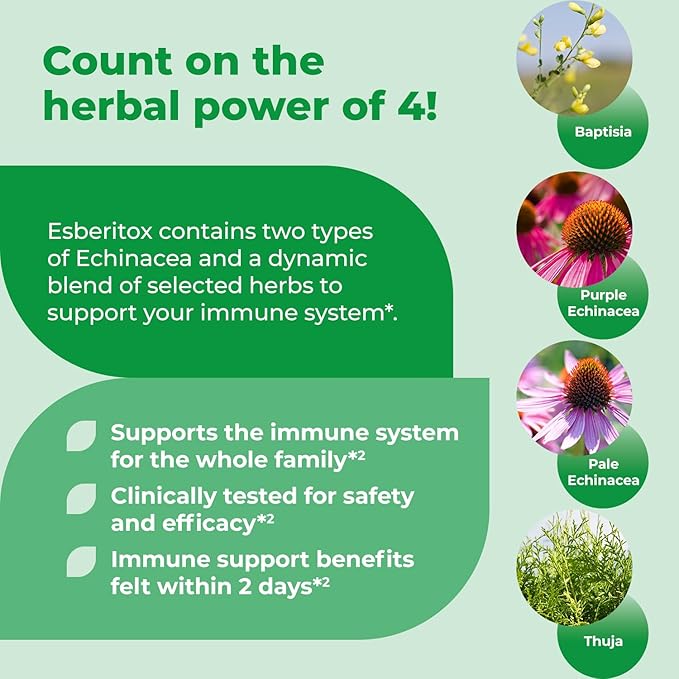 Supercharged Echinacea – Immune Support – Herbal Supplements - Wild Indigo Root - Purple Coneflower – Made in Germany – 200 Tablets