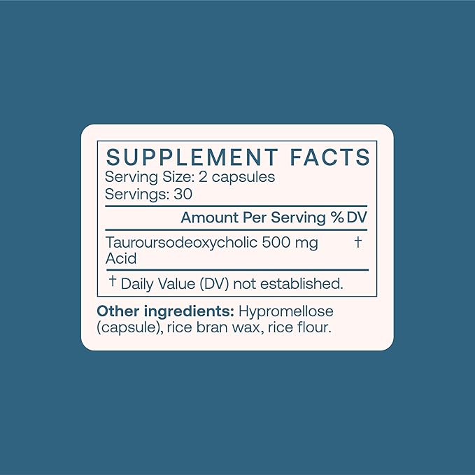 BodyBio TUDCA - Pure Tauroursodeoxycholic Acid Supplement - Support Bile Flow, Fat Metabolism & Liver Detox