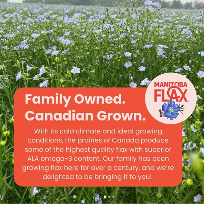 Premium Flaxseed Powder (NEW LOOK!) | Manitoba Flax by Manitoba Milling Co.| 1 lb. bag | 3000 mg Omega-3, Fiber, Plant Protein | Vegan, Non-GMO, Gluten Free | Use in smoothies, oatmeal, yogurt, baked goods, dressings and sauces, and more